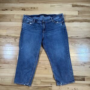 Silver Jeans Womens 18W Plus Blue Medium Wash Elyse Capri Mid Rise Y2K